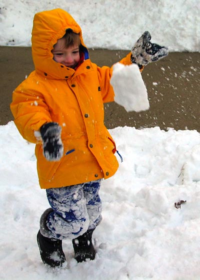 Jack throwing snow