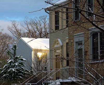 Sunlight Reflecting off a Window late winter afternoon